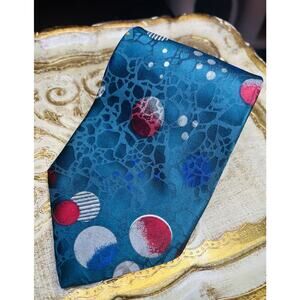 Vintage Stanley Blacker Men's Necktie 100% Silk Print Art Deco Planetary